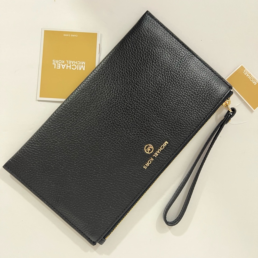 NWT MICHAEL KORS LARGE ZIP CHARM CLUTCH WRISTLET - Picture 5 of 10